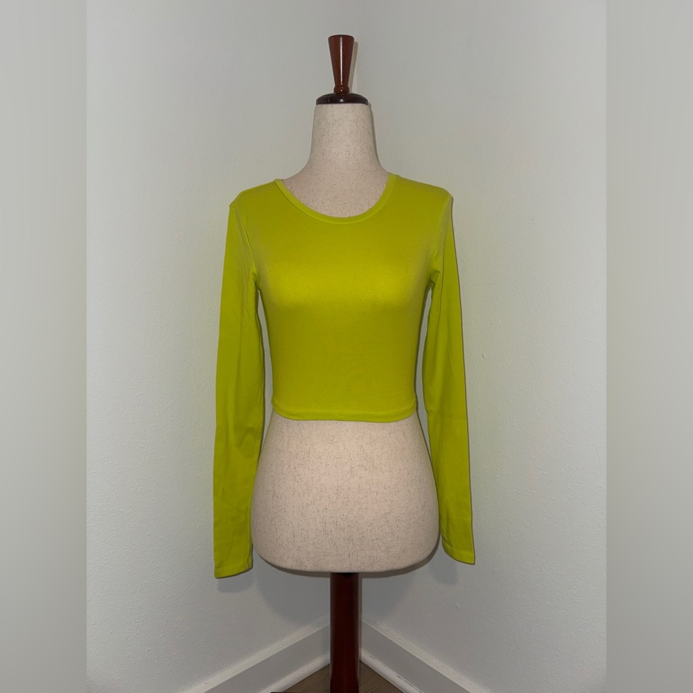 Zara long sleeve crop top